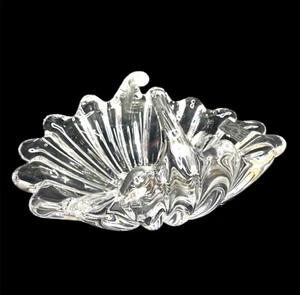 Crystal Splash Art Glass Dish Vannes le Chatel Avitra Collection France 7.5" - Picture 1 of 8