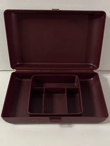 Estuche organizador de viaje vintage Tupperware Tuppercraft marrón valet personal #1624 - Imagen 1 de 4