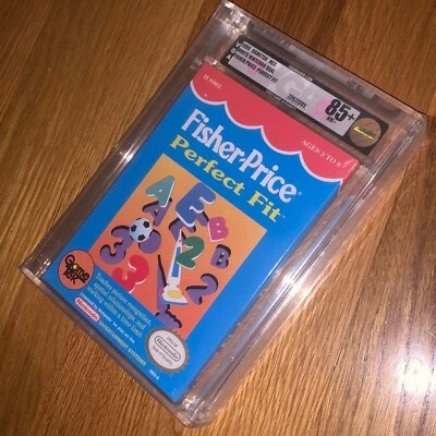 New 1990 Fisher Price: Perfect Fit NES Factory Sealed VGA 85+ Gold H-Seam Game - Image 1 of 4