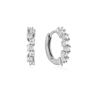 Ania Haie Silver Sparkle Cluster Huggie Hoop Earrings - Picture 1 of 3