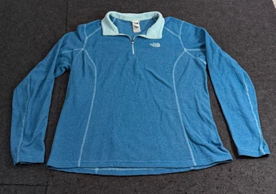 Pullover polar con cremallera 1/4 The North Face para mujer XL azul Polartec chaqueta suéter Foto 1 de 4