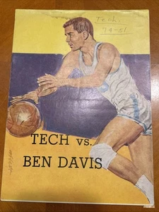 1963 Indianapolis High School Basketball Game Program, Tech vs Ben Davis - Picture 1 of 11