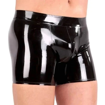 Schwarz Latex Gummi Sexy Shorts eng anliegend Rubber Unterwäsche 0.4mm - Bild 1 von 4