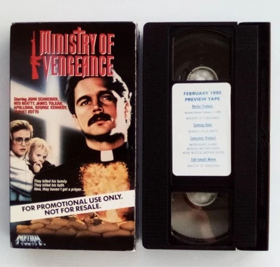 RARE Ministry of Vengeance (PROMO VHS 1989) DEMO/SCREENING Cult Horror MEDIA - Image 1 of 4