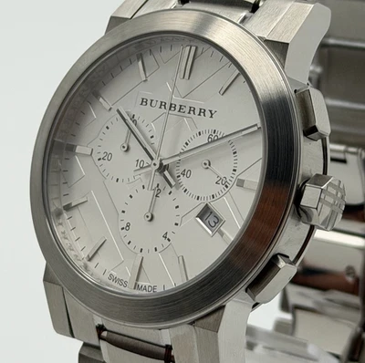 BURBERRY BU9350 The City Silver Dial Chronograph Stainless Steel Men's Watch - Image 1 of 4