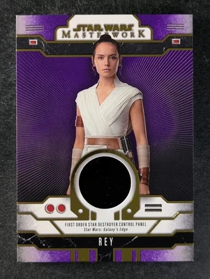 2024 Star Wars Masterwork Topps REY 49/50 Patch Purple Rise Of The Resistance SP - Image 1 of 3