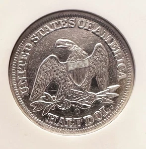 🔥 1854-O Arrows Seated Liberty Half Dollar SS Republic Shipwreck NGC AWESOME🔥 - Picture 1 of 3