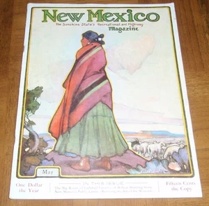 ULTRA RARE NEW MEXICO MAGAZINE - MAY 1933 - THE LEGEND OF THE NAVAJO'S BEGINNING - Picture 1 of 14