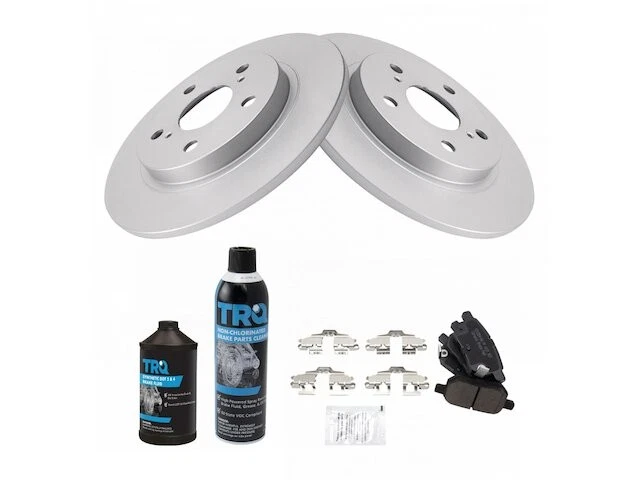 Kit de pastilha de freio traseiro e rotor TRQ 42BH88C compatível com Toyota Corolla iM 2017-2018 - Imagem 1 de 1