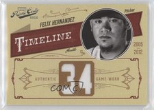 2012 Playoff Prime Cuts Timeline Jersey Number Materials /34 Felix Hernandez #20