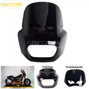 Front Fairing Upper for Harley Softail Fat Bob FXFB FXFBS w/ Windshield Screen - Picture 1 of 11