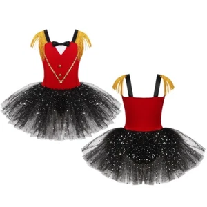 Kids Baby Girls Circus Ringmaster Halloween Dance Costume Tutu Fancy Dress Up - Picture 1 of 14
