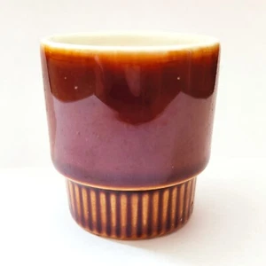 Poole Brown Ceramic Trinket Tumbler (4.5cm Wide x 5cm Tall) - Picture 1 of 3