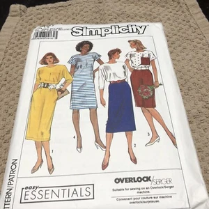 Simplicity 9197 Sewing Pattern Dress Pullover Straight Round Neck Sz XS-XL - Foto 1 di 4