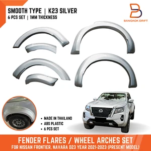 K23 Brilliant Silver Fender Flares Arch for Nissan Frontier Pickup D23 21-24 4DR - Picture 1 of 9