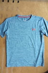 T-shirt de sport Under Armour Heat Gear Loose bleu clair chiné col rond taille M - Photo 1/6