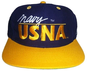 DE COLECCIÓN AÑOS 90 EE. UU. OMBLIGO ACADEMIA EL JUEGO "g" Marina USNA GUARDIAMARINAS SOMBRERO SNAPBACK RARO! - Imagen 1 de 4