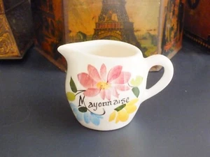 Vintage Toni Raymond Pottery Mayonnaise Jug Multi Floral Pattern c1970s - Picture 1 of 5