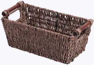 New Wickerwise Seagrass Counter-Top Basket Great for Folded Paper Towel - Picture 1 of 6