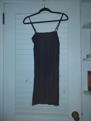 Vintage Deadstock Esprit Sexy Black Sheer Slip Dress Woman's Size 2  - Image 1 of 4