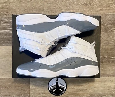 Nike Air Jordan 6 Rings 'White Cool Grey' Basketball Shoes 322992-121 Men's 11 - Image 1 of 4