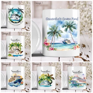 Personalised Cruise Fund Holiday Savings Jar Ceramic Money Box - Picture 1 of 8