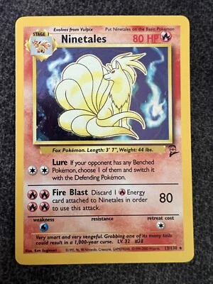 Ninetales 13/130 Holo Rare Base Set 2 Pokemon Card NM - Image 1 of 2