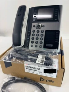 Poly Edge E450 Bluetooth Wi-Fi IP Phone - 2200-87030-025 - 82M90AA - New - Bulk - Picture 1 of 7