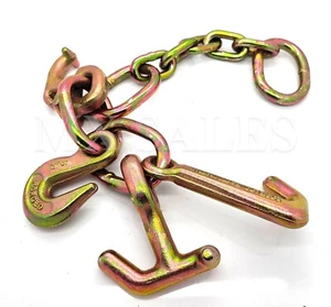 4pc R, J, T & Link Chain Frame Back Grips & Auto Body Repair G70 Pull Clamp - Picture 1 of 1