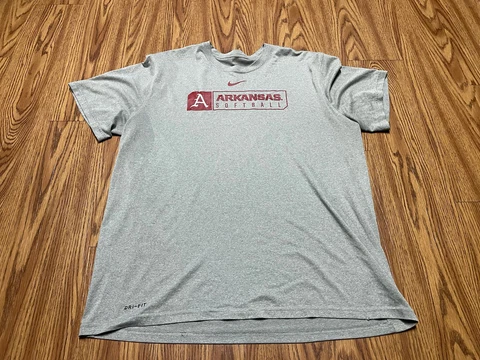 MEN  NIKE XL DRI-FIT  SHIRT Arkansas Football Ncaa Athletic Cut Cover