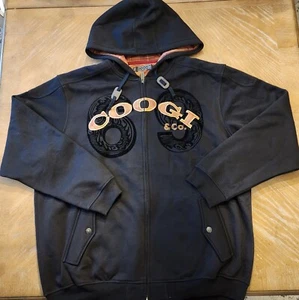 Authentic Coogi & Co. Full Zip Hoodie Womens 3XL 3X Black And Tan Classic - Picture 1 of 12