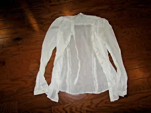 6 4 S ❤️ BANANA REPUBLIC ❤️BLOUSE SHIRT LONG-SLEEVES WHITE OFFICE❤️SUMMER COTTON - Picture 1 of 5