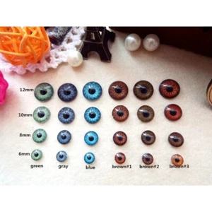 20 pezzi occhielli BJD retro piatto 4 misure 6 colori a scelta 6mm/8mm/10mm/12mm - Foto 1 di 7