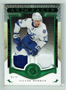 15-16 UD Upper Deck Artifacts  Victor Hedman  /75  Jersey-Patch  NEAR MINT