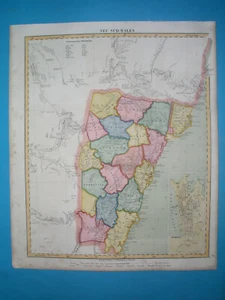 1848 ORIGINAL MAP AUSTRALIA NEW SOUTH WALES SYDNEY - city plan - Picture 1 of 9