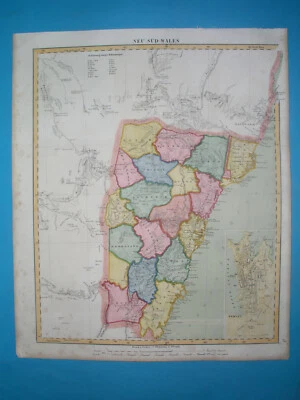 1848 ORIGINAL MAP AUSTRALIA NEW SOUTH WALES SYDNEY - city plan - Image 1 of 4