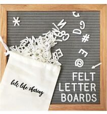 Felt Letter Message Board 10x10 Inches, 300 PCS letters, Oak Wood Wooden Frame