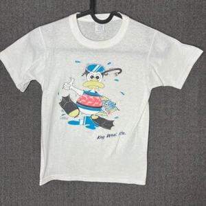 Unbranded Tshirt Youth Medium White 1989 Vintage Cute Duck Vacation Florida - Picture 1 of 9