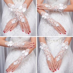  Outfit for Girls Fingerless Mittens Lace Gloves Bride Wedding