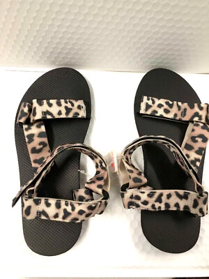 Sandalias deportivas Victoria's Secret rosa para mujer con tiras leopardo S,L nuevas con etiquetas Foto 1 de 3