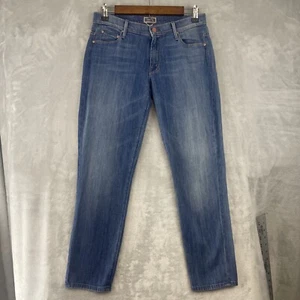 Jeans mamma taglia 26 blu denim skinny non skinny cropped tè per due lavaggi leggeri - Foto 1 di 14