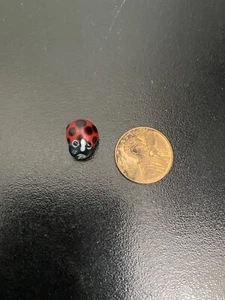 Glass Figurine Collectibles Miniature Bead Animal Figure Ladybug Lady Bug 3 - Picture 1 of 5