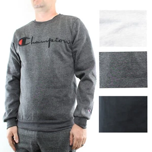Champion Men's Fleece Sweatshirt Pullover Active Crew Neck Logo Long Sleeve - Picture 1 of 19