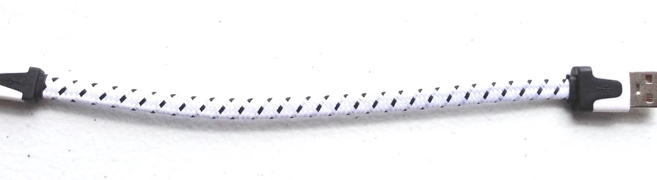 CABLE CARGADOR TRENZADO PLANO CORTO 8" Sincronización de Datos PARA IPHONE 6 5S 4 ANDROID MICRO V8 Foto 1 de 4