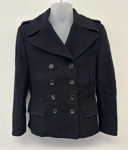 Womens Coat Burberry London Pea Coat Short Lamb’s wool USA Sz 6 - Picture 1 of 6