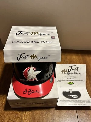 HANK BLALOCK CHARLOTTE RANGERS AUTO Mini Baseball Helmet JUST MINORS (232/600) - Image 1 of 4