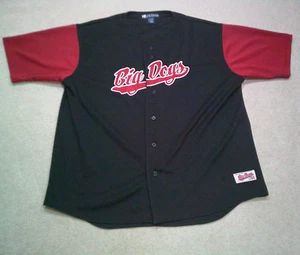 Vintage Big Dogs Baseball Jersey Mens XLExtra Large Black Red Y2K - Picture 1 of 8