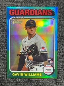 Gavin Williams 2024 Topps Heritage Chrome Baseball Refractor Rookie #489 /575 - Picture 1 of 2