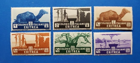 Eritrea Stamps, Scott 158-163 Short Set MNH Cover