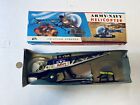 Vintage Ichimura ARMY NAVY HELICOPTER Friction Motor Tin Toy Super Rare w/ BOX
